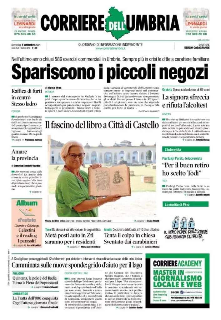 Prima-pagina-corriere umbria-del-2024-09-01